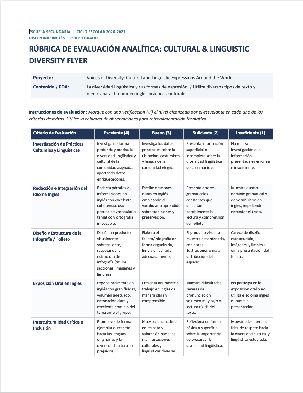 Paquete de Planeaciones anuales, Secundaria, Disciplina Lengua Extranjera Inglés III 15 Paquete de Planeaciones anuales, Secundaria, Disciplina Lengua Extranjera Inglés III - Imagen 15