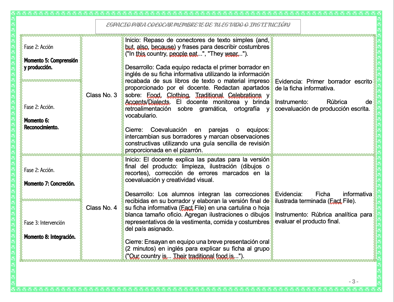 Paquete de Planeaciones anuales, Secundaria, Disciplina Lengua Extranjera Inglés II 8 Paquete de Planeaciones anuales, Secundaria, Disciplina Lengua Extranjera Inglés II - Imagen 8
