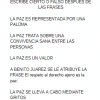 Cuadernillo de actividades sobre la paz: instrucciones para escribir verdadero o falso después de las frases sobre la paz, su importancia para la convivencia humana, su beneficio para el silencio y su contradicción con el gritar.