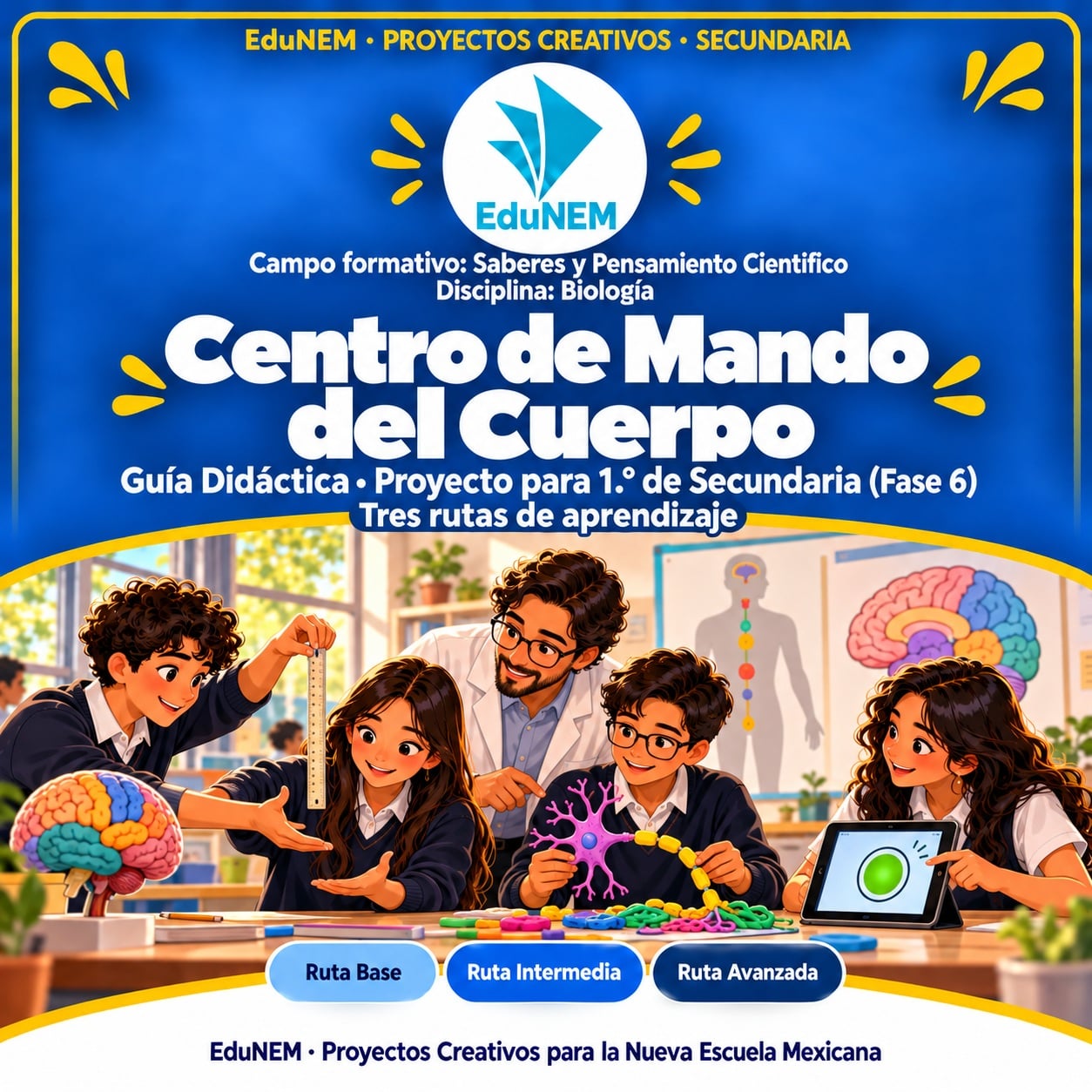 Centro de Mando del Cuerpo | EduNEM Biología Secundaria 1.º | 10 sesiones y 3 rutas de aprendizaje 1 Centro de Mando del Cuerpo | EduNEM Biología Secundaria 1.º | 10 sesiones y 3 rutas de aprendizaje