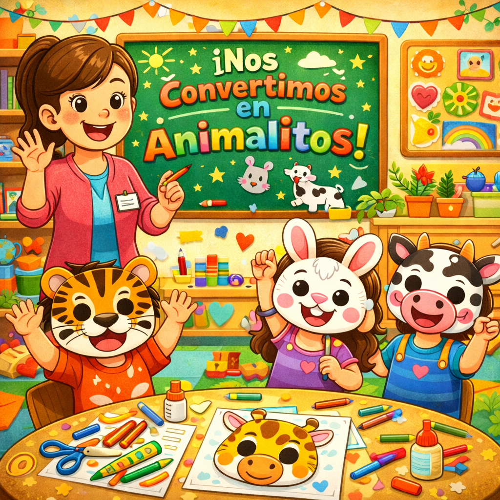 PROYECTO Preescolar y Primaria “Nos convertimos en Animalitos” NEM + 70 Máscaras recortables de Regalo 4 PROYECTO Preescolar y Primaria “Nos convertimos en Animalitos” NEM + 70 Máscaras recortables de Regalo - Image 4
