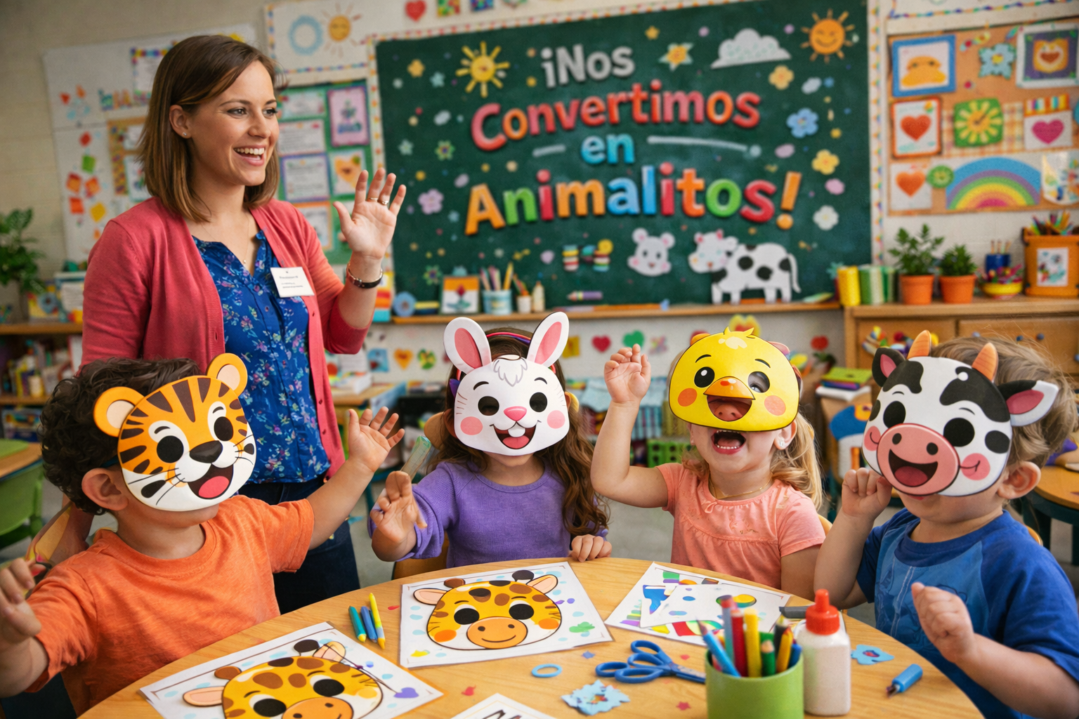 PROYECTO Preescolar y Primaria “Nos convertimos en Animalitos” NEM + 70 Máscaras recortables de Regalo 3 PROYECTO Preescolar y Primaria “Nos convertimos en Animalitos” NEM + 70 Máscaras recortables de Regalo - Image 3