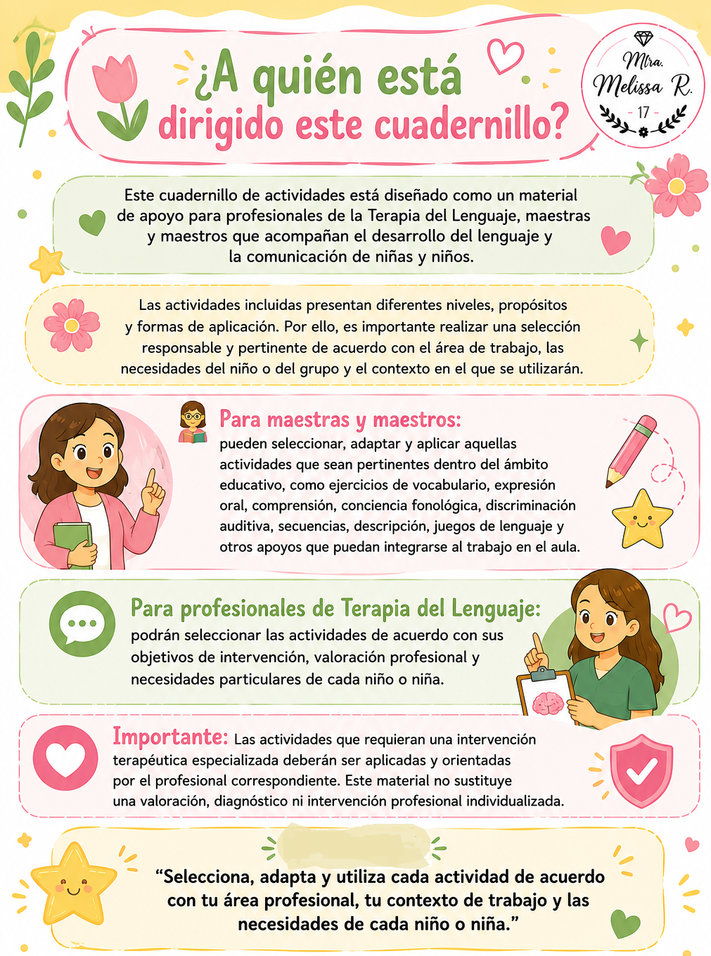 Cuadernillo de actividades para terapia de lenguaje 3 Cuadernillo de actividades para terapia de lenguaje - Image 3