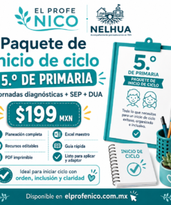 Paquete de inicio de ciclo · 5.º de primaria | 9 jornadas diagnósticas + SEP + DUA