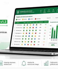 SIGTA – Sistema de Gestión de Tareas Académicas | Registro Automatizado por Alumno, Boletas en PDF y Reportes (Editable · 100% Local)