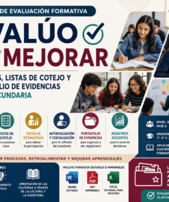 Evalúo para mejorar: Paquete de evaluación formativa para secundaria