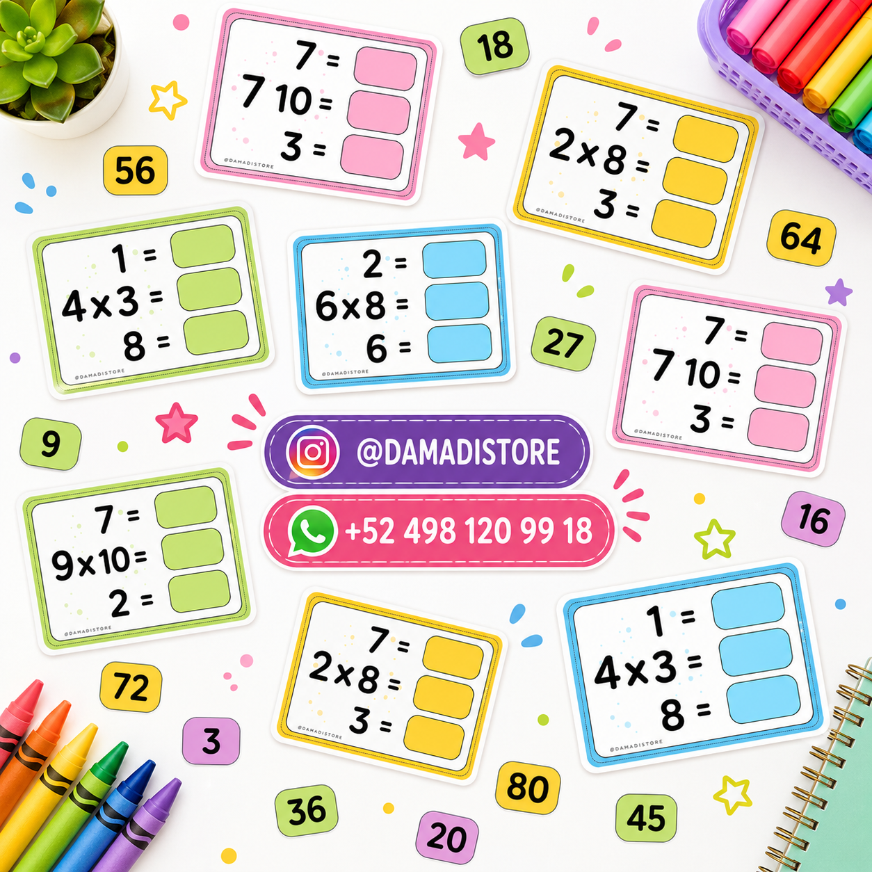 Cartas matemática ¡Búsqueda de resultados! | Tablas de multiplicar 2 Cartas matemática ¡Búsqueda de resultados! | Tablas de multiplicar - Image 2
