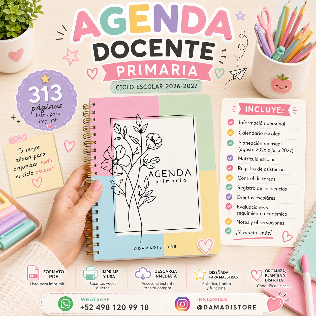 Agenda maestra FLOR primaria 2026-2027 2 Agenda maestra FLOR primaria 2026-2027 - Image 2