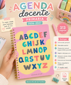 Agenda docente LETRAS primaria 2026-2027