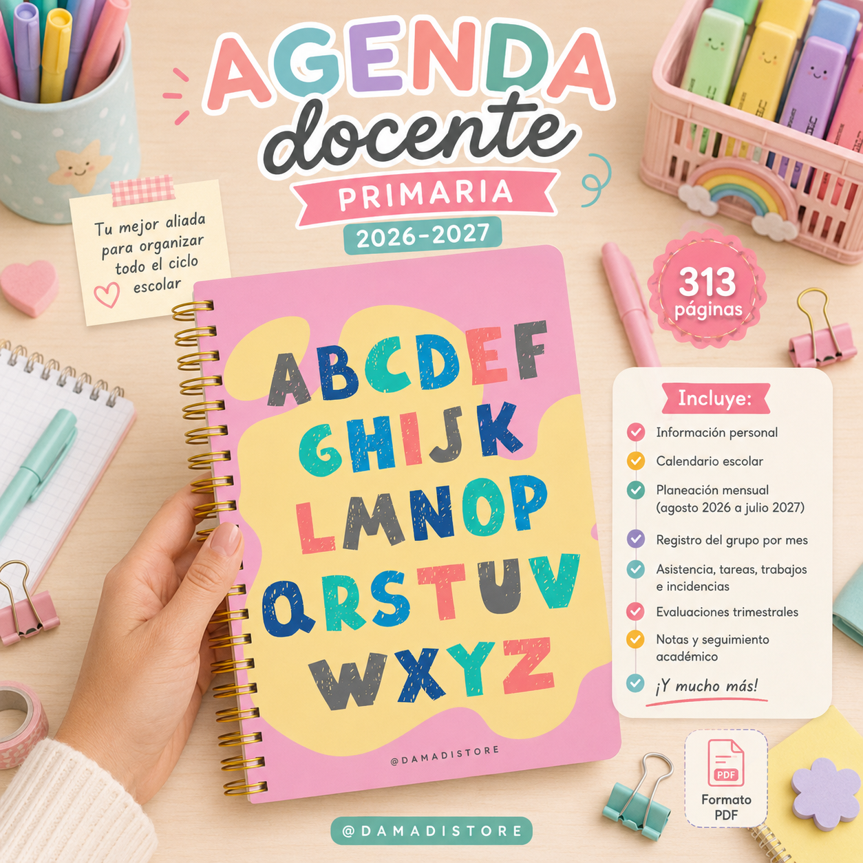 Agenda docente LETRAS primaria 2026-2027 1 Agenda docente LETRAS primaria 2026-2027