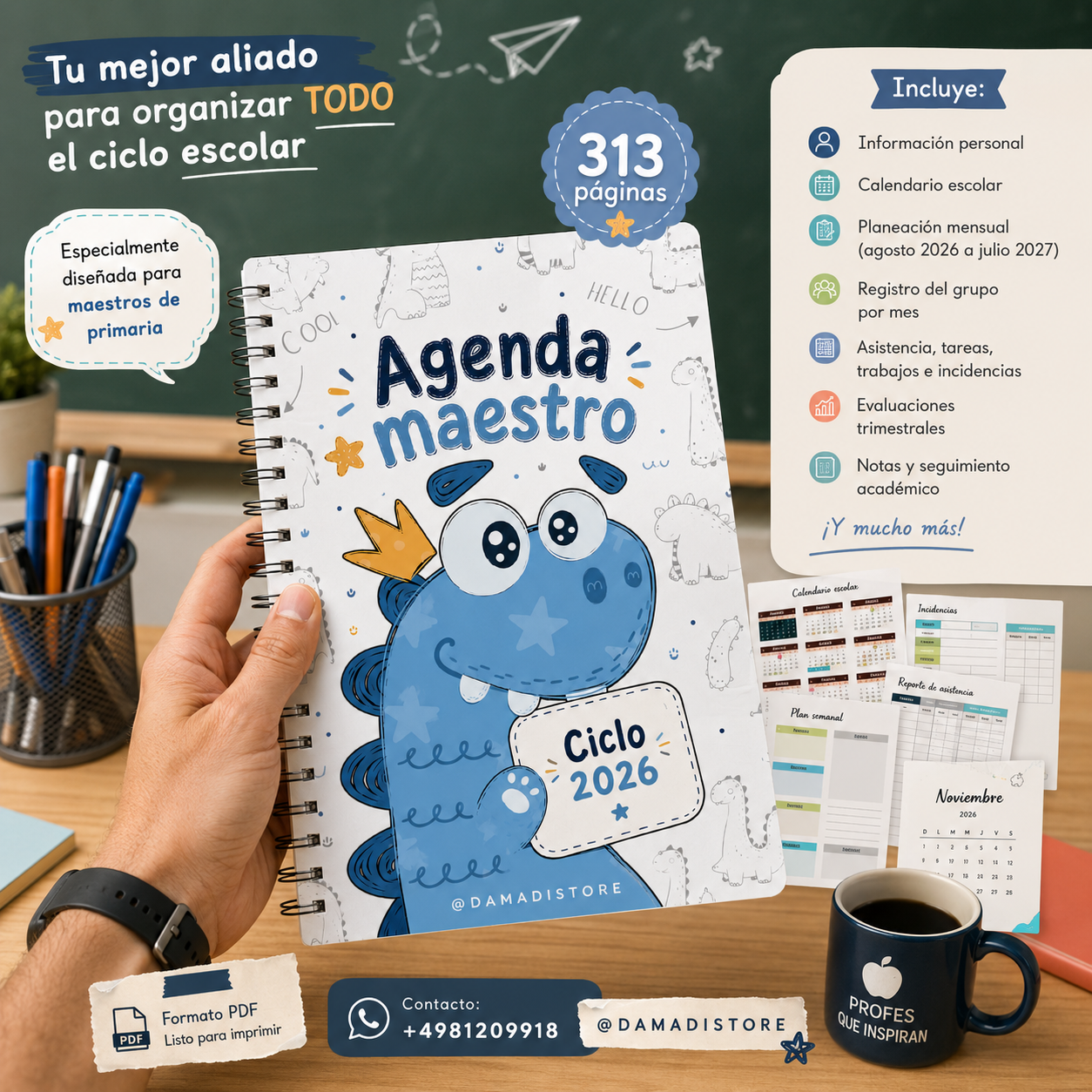 Agenda docente maestro DINO primaria 2026-2027 2 Agenda docente maestro DINO primaria 2026-2027 - Image 2