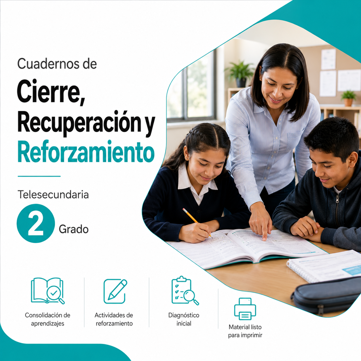 Cuadernos de Cierre, Recuperación y Reforzamiento 2026-2027 2° Telesecundaria | Material Digital NEM 1 Cuadernos de Cierre, Recuperación y Reforzamiento 2026-2027 2° Telesecundaria | Material Digital NEM