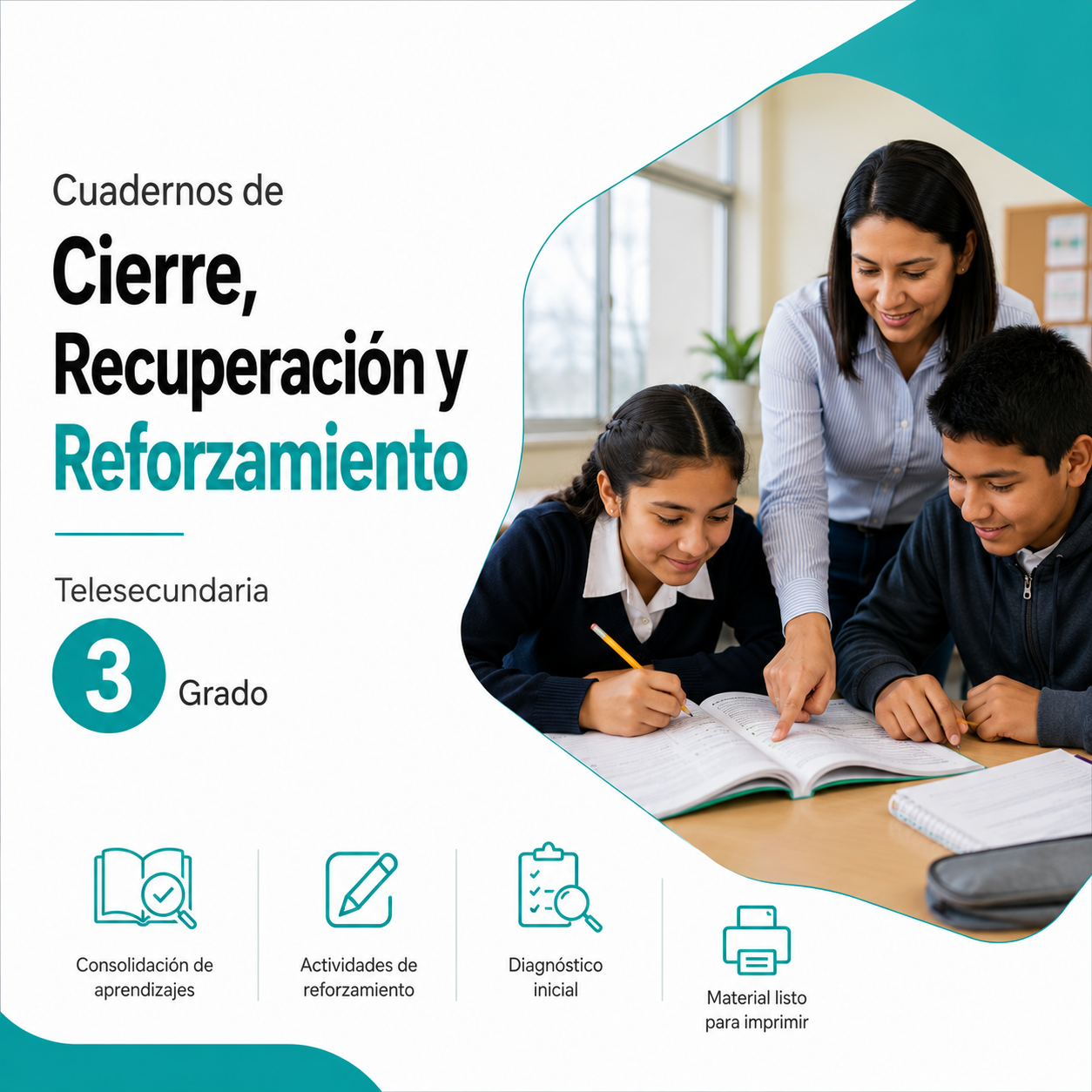 Cuadernos de Cierre, Recuperación y Reforzamiento 2026-2027 3° Telesecundaria | Material Digital NEM 1 Cuadernos de Cierre, Recuperación y Reforzamiento 2026-2027 3° Telesecundaria | Material Digital NEM