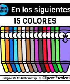 GRATIS Crayones Caras Clipart Escolar 7 Clipart Escolar crayones 3