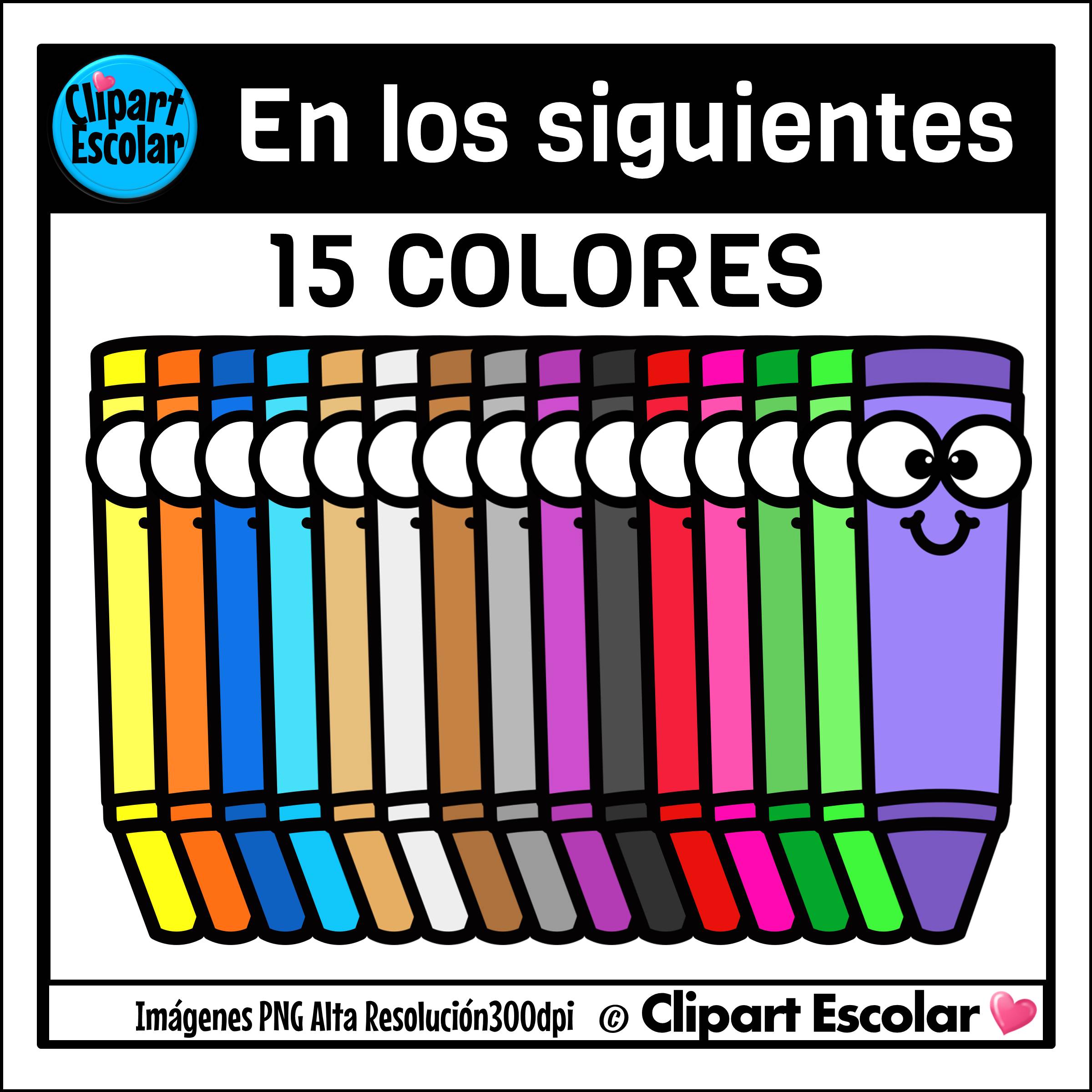 GRATIS Crayones Caras Clipart Escolar 2 GRATIS Crayones Caras Clipart Escolar - Imagen 2