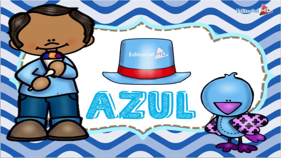 Color azul para niños