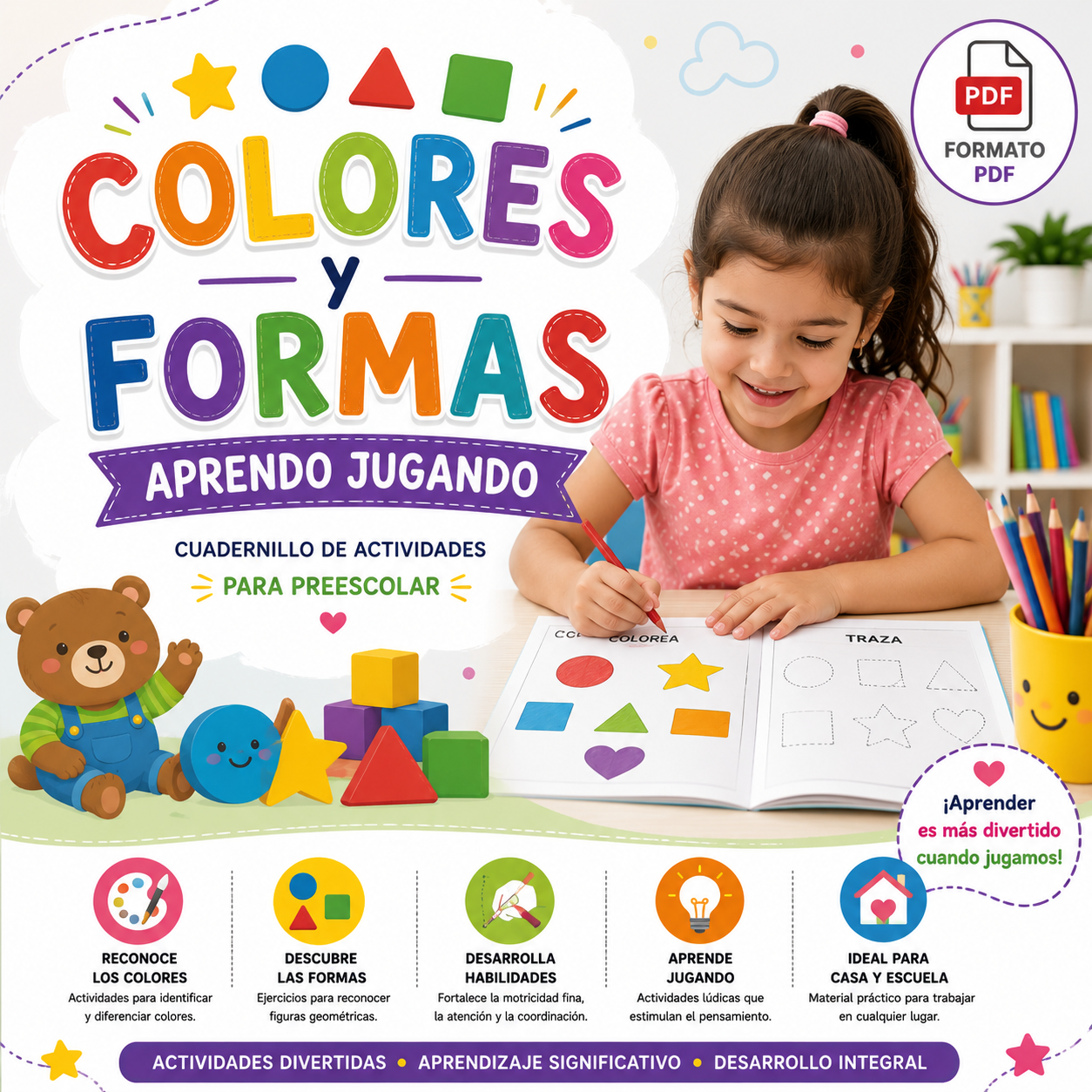 Colores y Formas Aprendo Jugando Cuadernillo de Actividades para Preescolar 2026-2027 PDF 1 Colores y Formas Aprendo Jugando Cuadernillo de Actividades para Preescolar 2026-2027 PDF