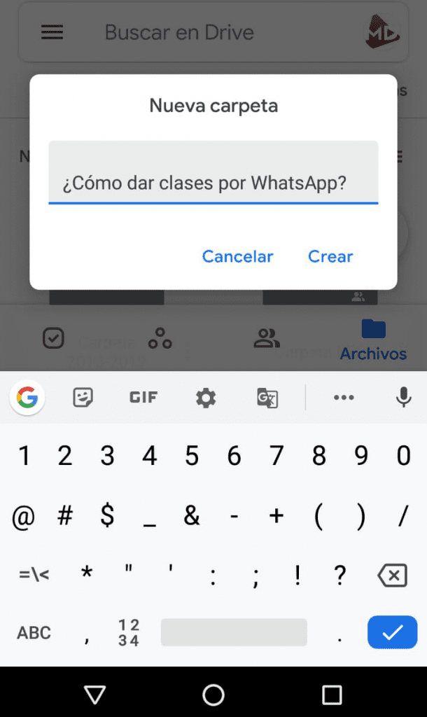 carpeta como dar clases por whatsapp