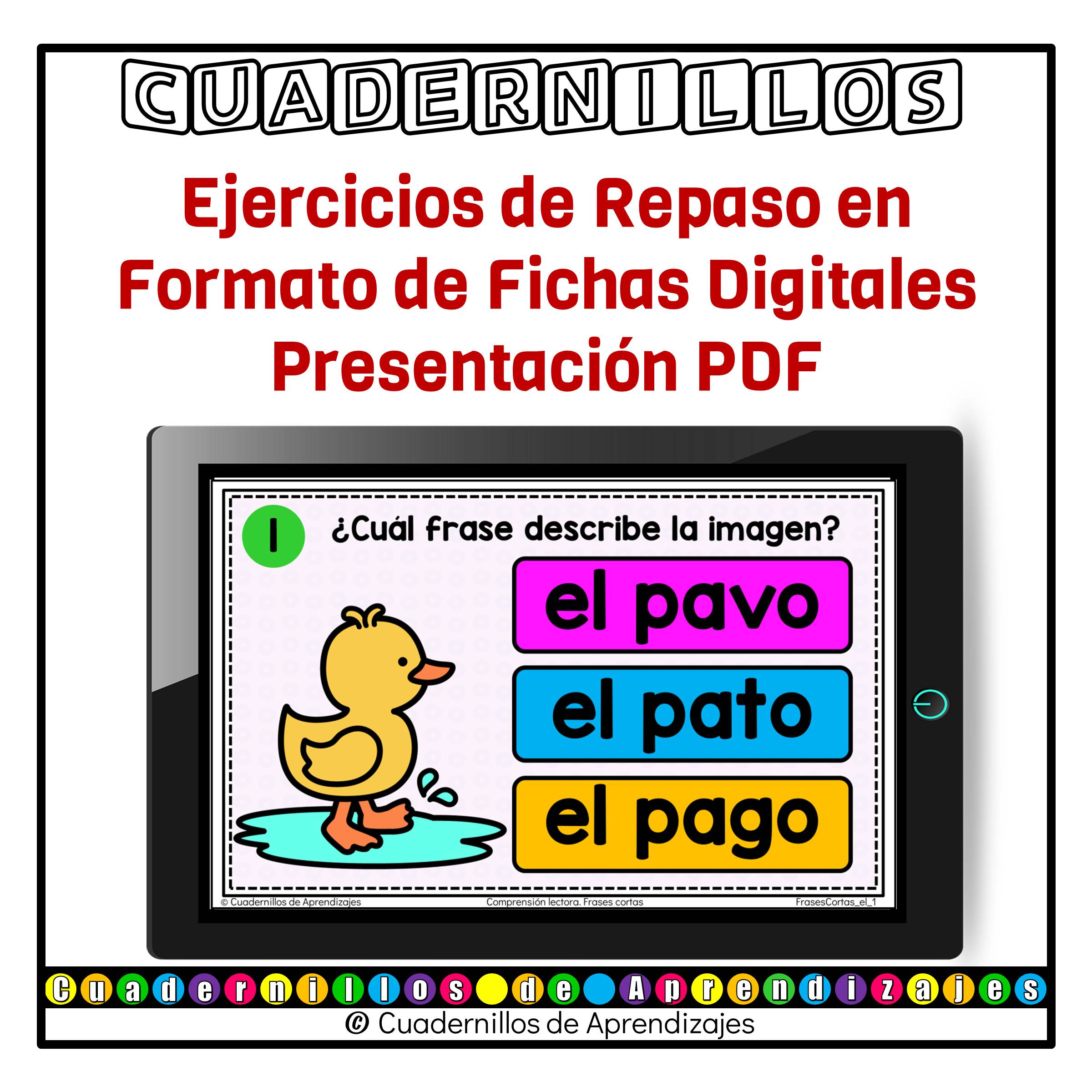 Lectura Frases Cortas Comprensión Lectora Español Primer Grado Primaria Fichas Digitales 2 Lectura Frases Cortas Comprensión Lectora Español Primer Grado Primaria Fichas Digitales - Image 2