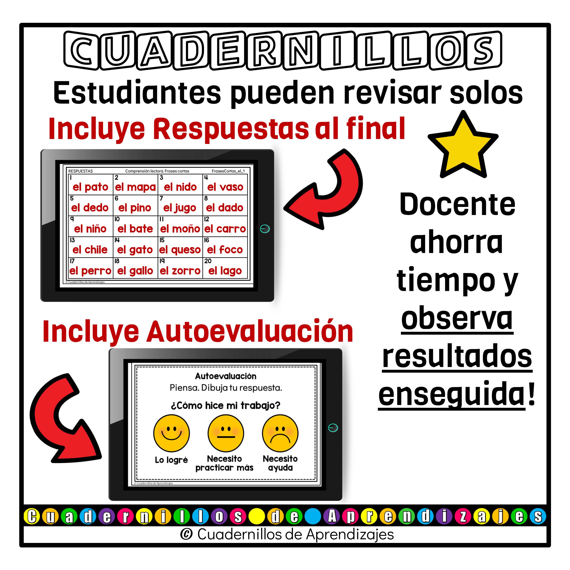 Lectura Frases Cortas Comprensión Lectora Español Primer Grado Primaria Fichas Digitales 8 Lectura Frases Cortas Comprensión Lectora Español Primer Grado Primaria Fichas Digitales - Image 8