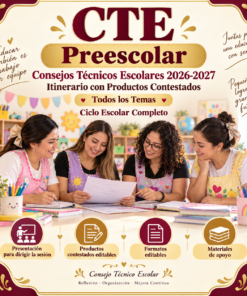 Consejos Técnicos Escolares 2026-2027 | Preescolar | Itinerario con Productos Contestados | Todos los Temas del Ciclo Escolar Completo