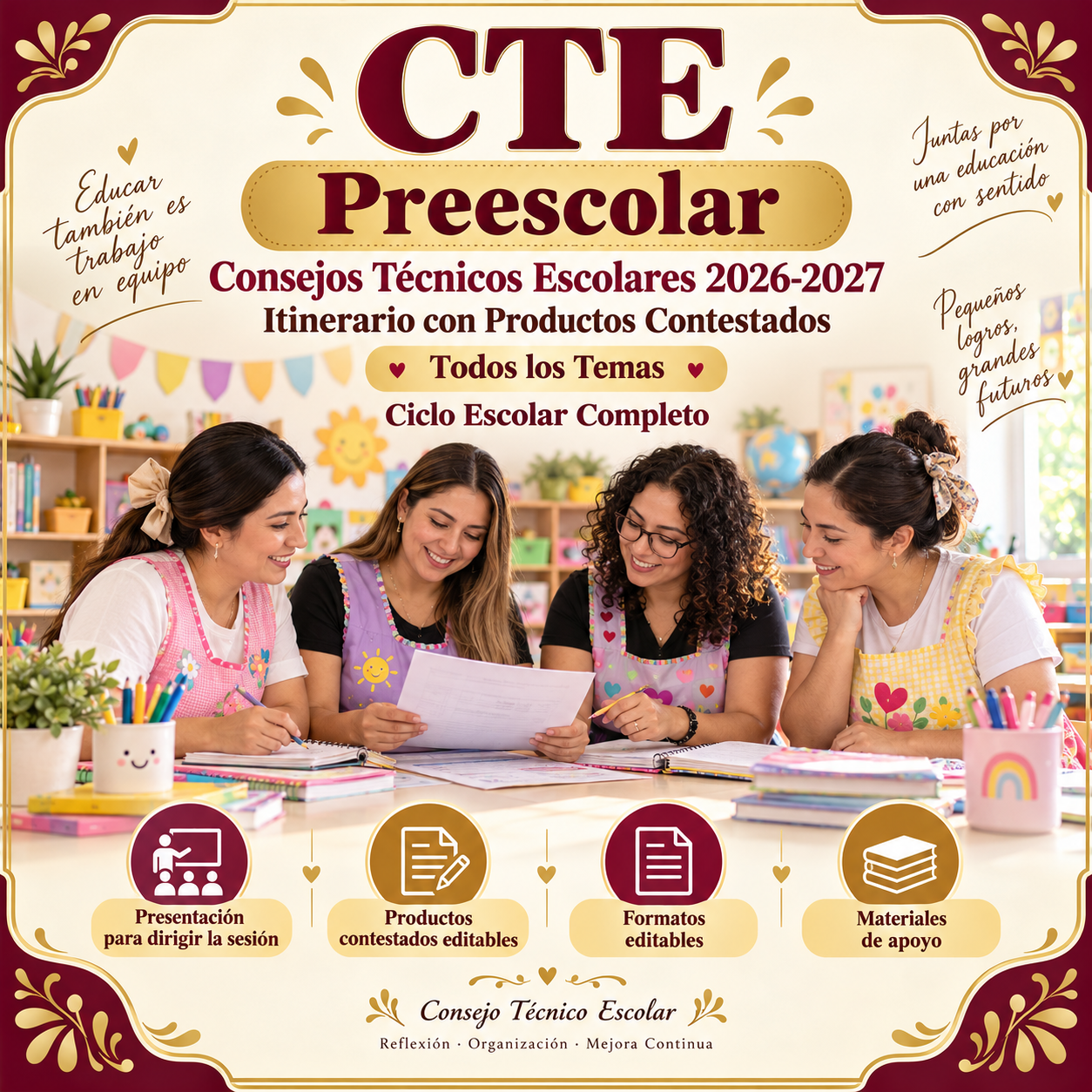 Consejos Técnicos Escolares 2026-2027 | Preescolar | Itinerario con Productos Contestados | Todos los Temas del Ciclo Escolar Completo 1 Consejos Técnicos Escolares 2026-2027 | Preescolar | Itinerario con Productos Contestados | Todos los Temas del Ciclo Escolar Completo