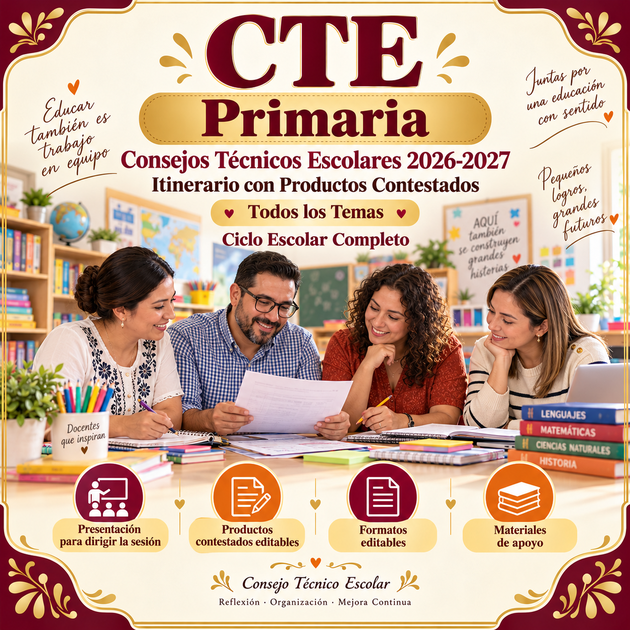 Consejos Técnicos Escolares 2026-2027 | Primaria | Itinerario con Productos Contestados | Todos los Temas del Ciclo Escolar Completo 1 Consejos Técnicos Escolares 2026-2027 | Primaria | Itinerario con Productos Contestados | Todos los Temas del Ciclo Escolar Completo
