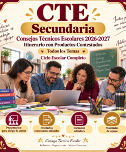 Consejos Técnicos Escolares 2026-2027 | Secundaria | Itinerario con Productos Contestados | Todos los Temas del Ciclo Escolar Completo