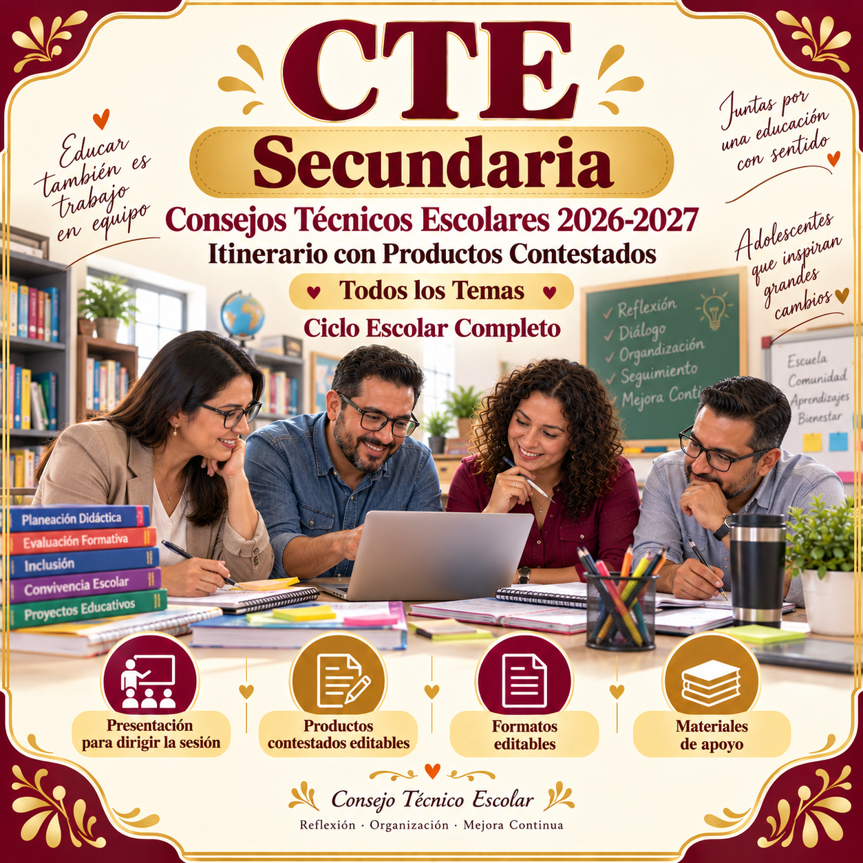 Consejos Técnicos Escolares 2026-2027 | Secundaria | Itinerario con Productos Contestados | Todos los Temas del Ciclo Escolar Completo 1 Consejos Técnicos Escolares 2026-2027 | Secundaria | Itinerario con Productos Contestados | Todos los Temas del Ciclo Escolar Completo