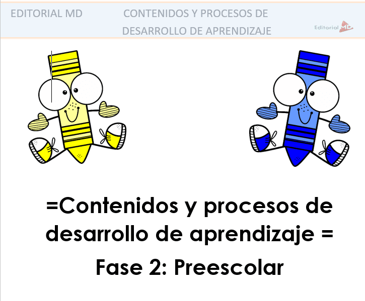 Contenido y Procesos de desarrollo de Aprendizaje preescolar