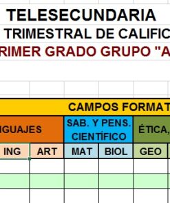 Control de calificaciones para Telesecundaria