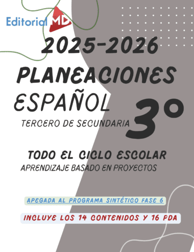 Planeación didáctica Español TERCERO DE SECUNDARIA TODO EL CICLO ESCOLAR NEM 2025