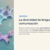 Mapa en 3D de México con iconos culturales y el título «La diversidad de lenguas en la comunicación».