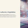 Gráfico educativo sobre la diversidad cultural y lingüística con mosaicos de banderas nacionales y elementos culturales.