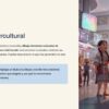 Ficha educativa «Dibujo intercultural» con la consigna de dibujar elementos culturales junto a tres niños en una ciudad futurista.