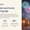 Infografía «¡Lo has conseguido! Un año de aventuras con el lenguaje»: 15 módulos, 60 actividades y más de 68 lenguas de México bajo los fuegos artificiales.