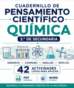Cuadernillo de Pensamiento Científico Química 3.º de Secundaria | NEM 2026-2027 | PDF + Word Editable
