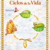 El Cuadernillo de Trabajo Ciclos de la Vida presenta una colorida portada que muestra el ciclo vital de una mariposa -huevos, oruga, crisálida y mariposa- con un espacio en la parte inferior para el nombre del alumno.