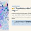Cuadernillo de Trabajo de Español 2° de Secundaria NEM 40 Actividad educativa sobre las variaciones regionales del vocabulario español titulada «El español cambia según la región».
