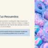 Cuadernillo de Trabajo de Español 2° de Secundaria NEM 35 Guía didáctica «Ilustra Tus Recuerdos», con instrucciones para dibujar un recuerdo personal sobre un fondo abstracto en tonos rosa y azul.