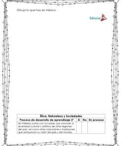 Hoja de Trabajo de la Bandera de México 9 La Hoja de Trabajo de la Bandera de México es una actividad educativa con borde decorativo, área para dibujar y tabla para evaluar diversidad cultural. Incluye la Bandera de México y el logo