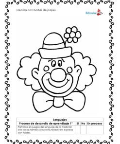 Página para colorear en blanco y negro del 