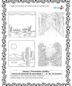 Cuadernillo de Trabajo para Conocer a los Animales 11 Tres dibujos en blanco y negro del