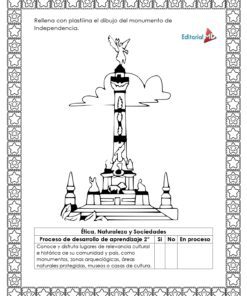 Hojas de Trabajo de la Independencia de México 11 Hojas de Trabajo de la Independencia de México: página para colorear el Ángel de la Independencia con borde decorativo, tabla sobre sitios culturales e históricos, actividades educativas y espacio para decorar con plastilina.