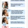 Guía ilustrada de ejercicios para calmarse usando un peluche. Muestra imágenes de una niña abrazando un peluche y pasos detallados para calmarse respirando y contando abrazos.