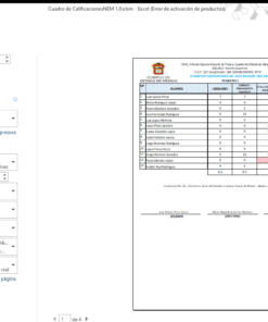 Cuadro de CalificacionesNEM 1.0.xlsm Excel Error de activacion de productos 21 10 2023 09 04 35 p. m