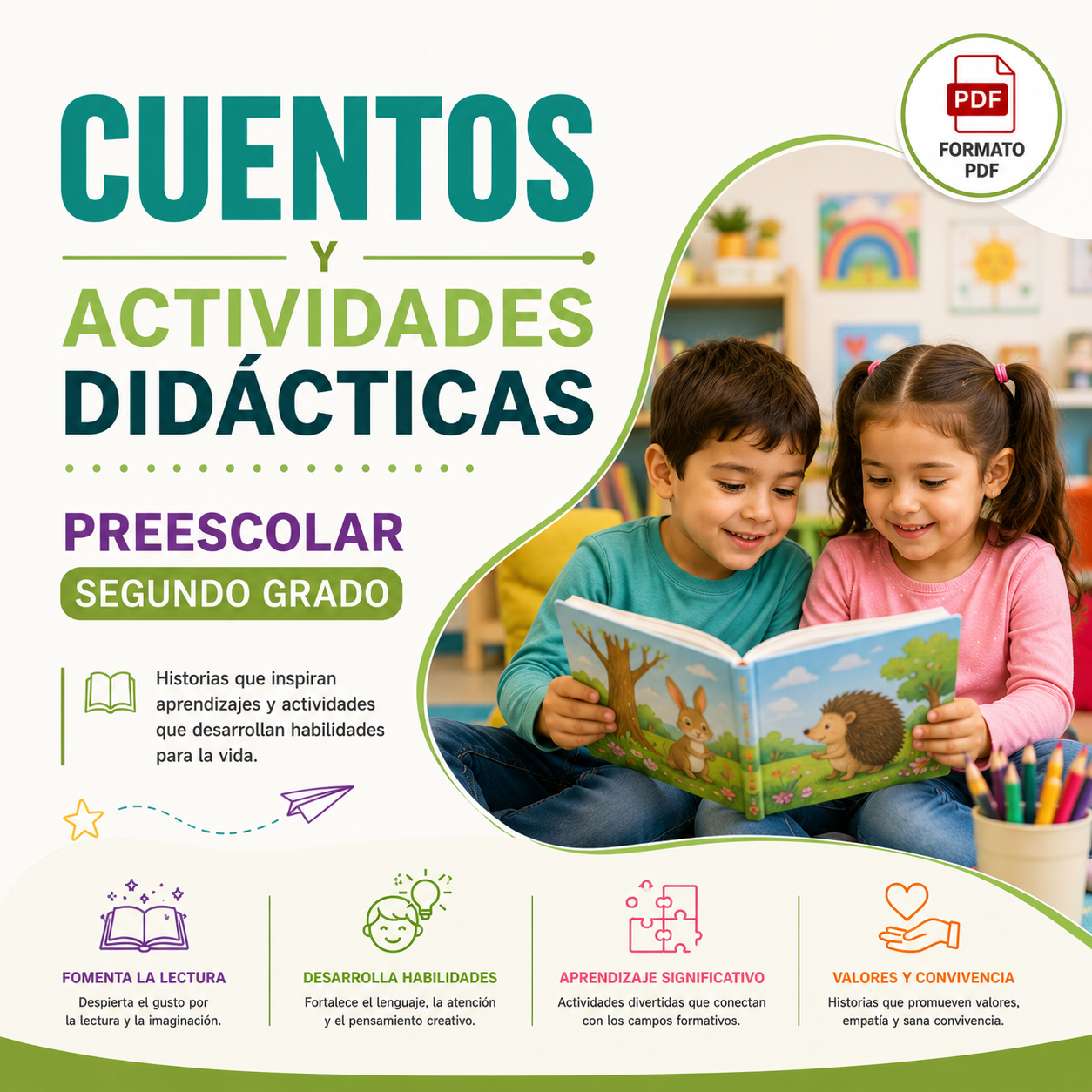 Cuentos y Actividades Didácticas NEM Preescolar Segundo Grado 2026-2027 PDF 1 Cuentos y Actividades Didácticas NEM Preescolar Segundo Grado 2026-2027 PDF
