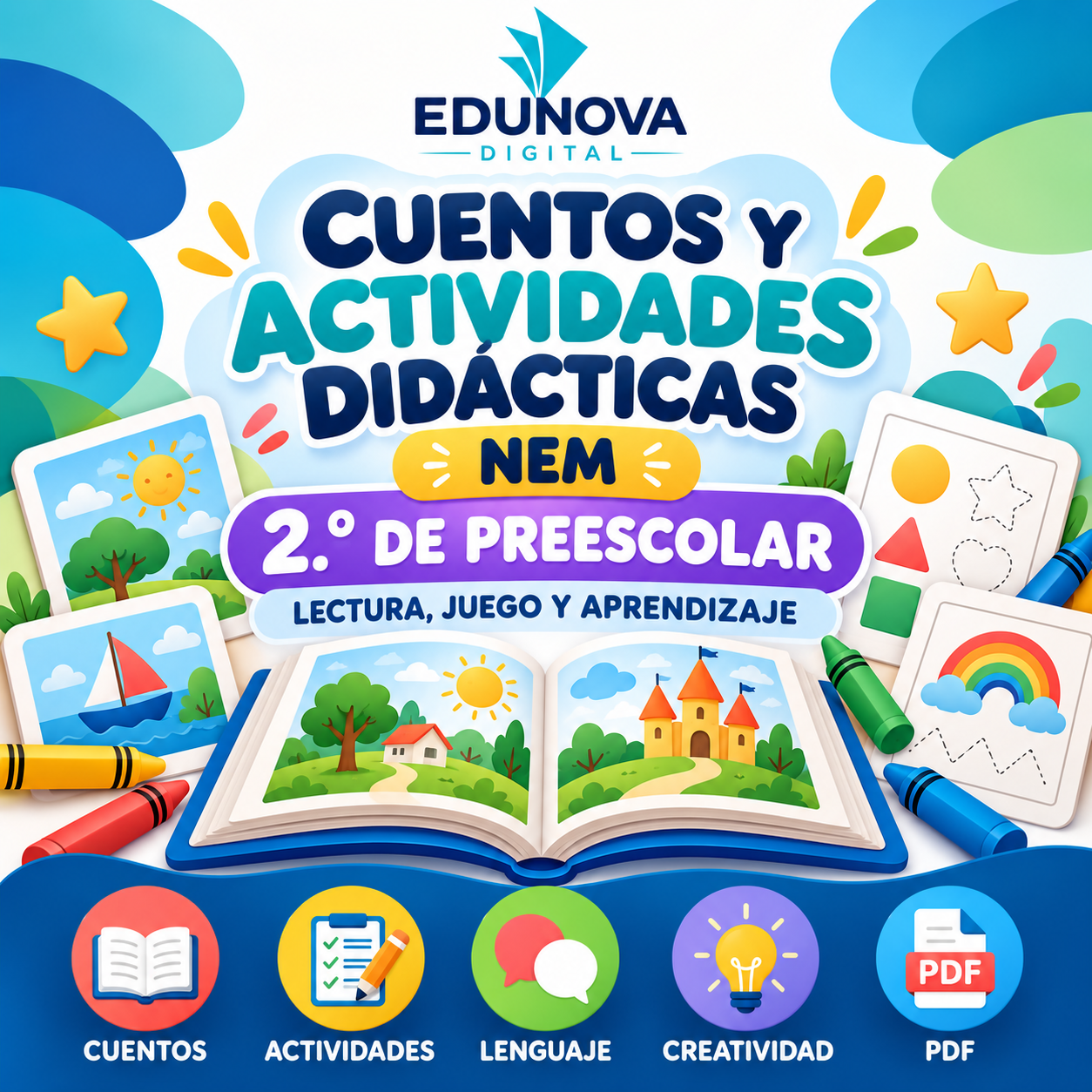 Cuentos y Actividades Didácticas NEM para 2.º de Preescolar | Lectura, Juego y Aprendizaje | PDF 1 Cuentos y Actividades Didácticas NEM para 2.º de Preescolar | Lectura, Juego y Aprendizaje | PDF