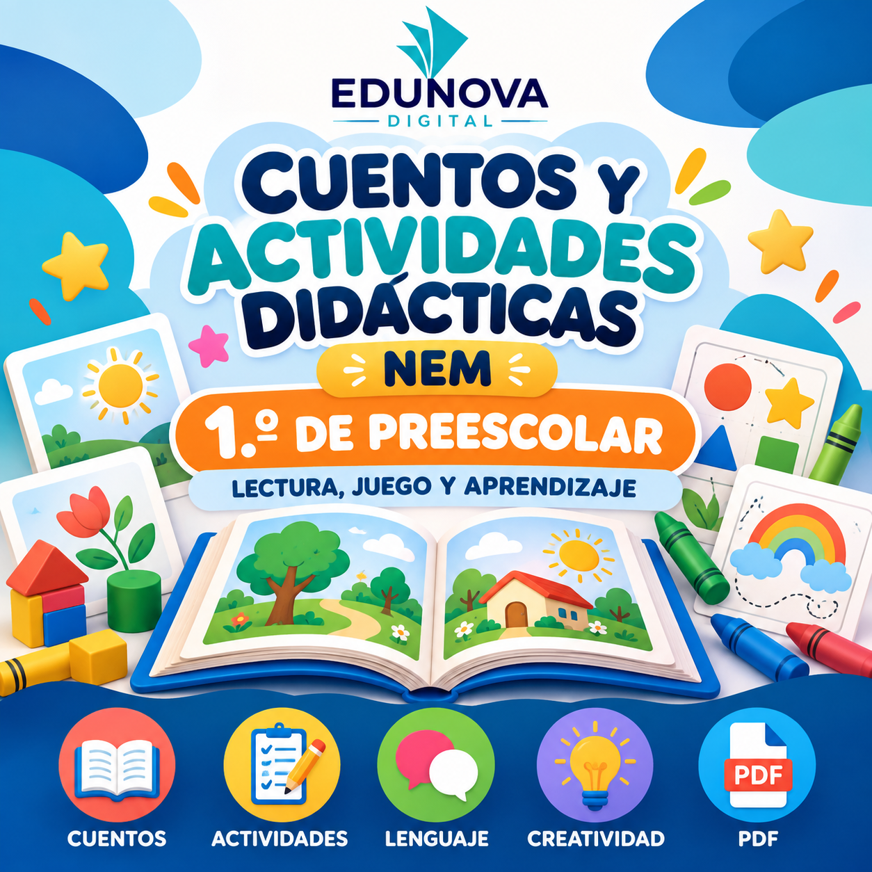 Cuentos y Actividades Didácticas NEM para 1.º de Preescolar | Lectura, Juego y Aprendizaje | PDF 1 Cuentos y Actividades Didácticas NEM para 1.º de Preescolar | Lectura, Juego y Aprendizaje | PDF