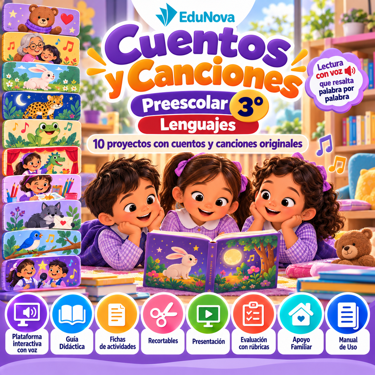 Cuentos y Canciones · Preescolar 3° | 10 Proyectos NEM Fase 2 · Lenguajes · 30 PDA 1 Cuentos y Canciones · Preescolar 3° | 10 Proyectos NEM Fase 2 · Lenguajes · 30 PDA